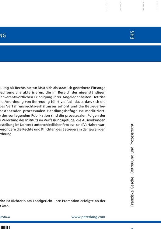 Produktbild: Betreuung und Prozessrecht
