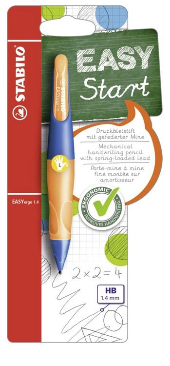 Produktbild: STABILO Druckbleistift EASYergo 1.4 HB LH blau/neonorange Blister