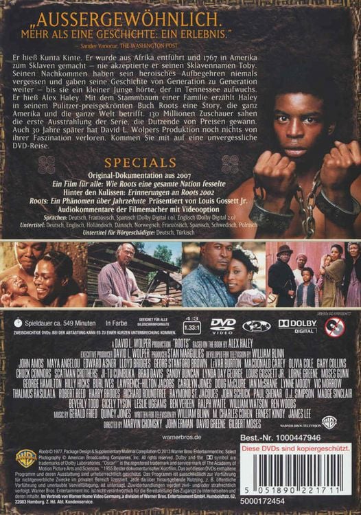 Produktbild: Roots - Box Set - Jubil&auml;ums Edition (+ 2-Bonus-DVDs) [3 DVDs]