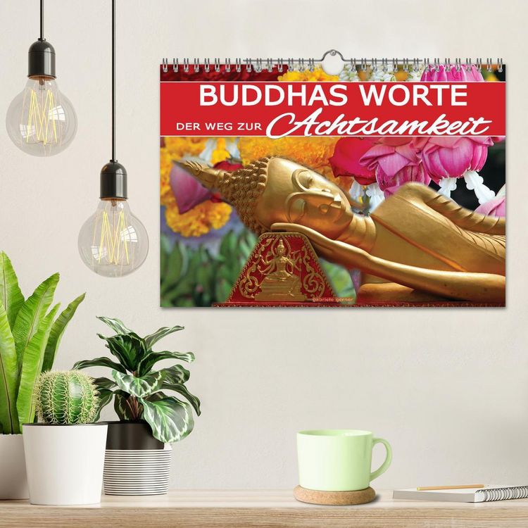 Produktbild: Buddhas Worte - Der Weg zur Achtsamkeit (Wandkalender 2026 DIN A4 quer), CALVENDO Monatskalender