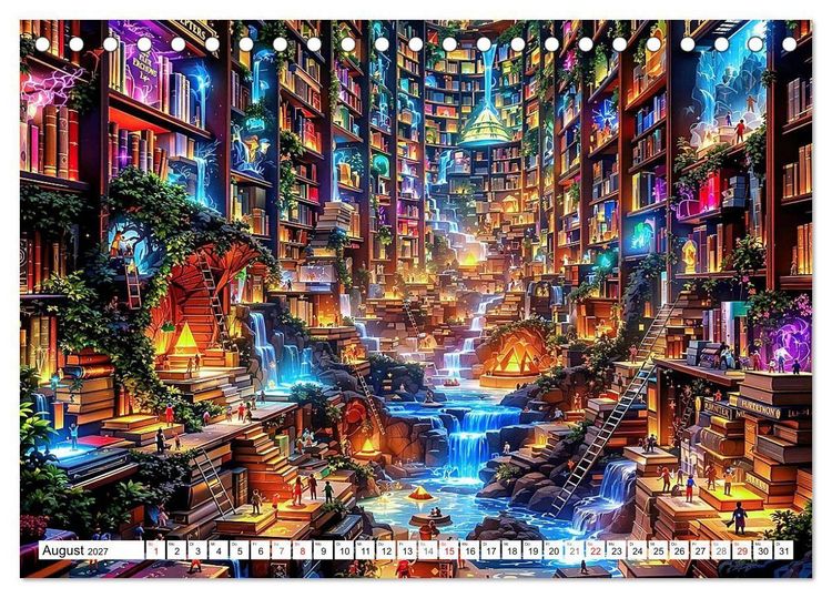 Produktbild: Wimmelnde Wunderwelten (Tischkalender 2027 DIN A5 quer), CALVENDO Monatskalender