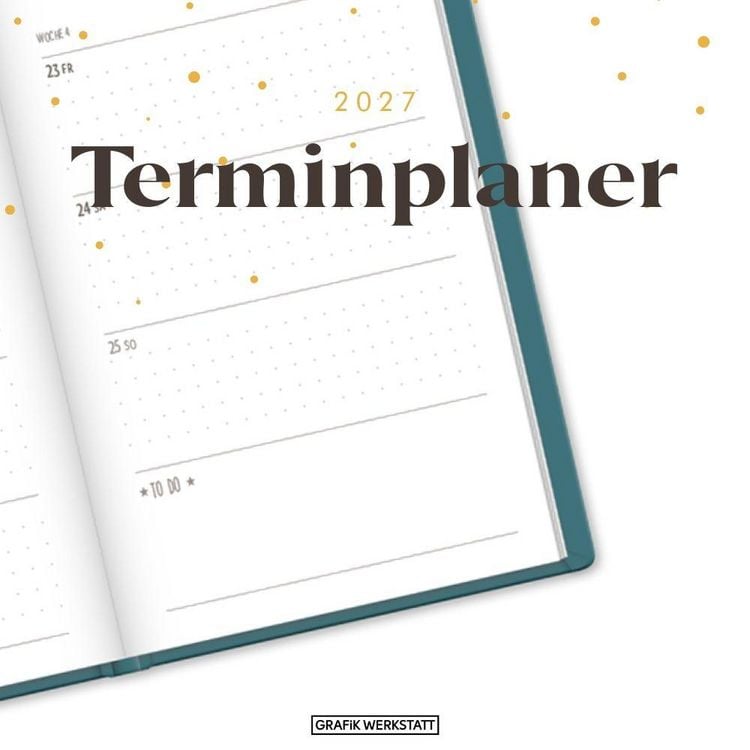 Produktbild: Terminplaner Lederlook 2027 Petrol