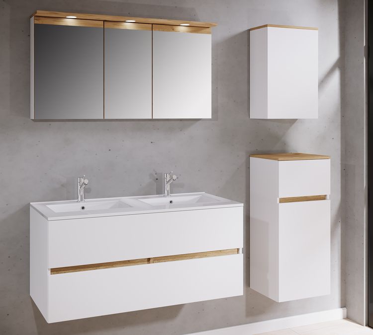 Produktbild: 5 tlg. Badm&ouml;bel-Set mit Waschbecken Cosila-I 111cm