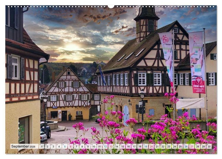 Produktbild: Rund um T&uuml;bingen und Sch&ouml;nbuch (hochwertiger Premium Wandkalender 2026 DIN A2 quer), Kunstdruck in Hochglanz