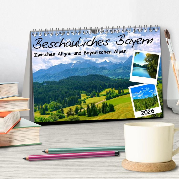 Produktbild: Beschauliches Bayern (Tischkalender 2026 DIN A5 quer), CALVENDO Monatskalender