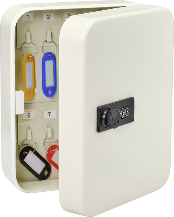 Produktbild: Sygonix Schl&uuml;sselkasten SY-4737738 Anzahl Haken 20 Wei&szlig;