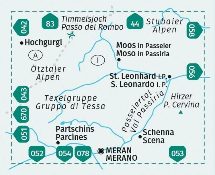 Produktbild: KOMPASS Wanderkarte 044 Passeiertal / Val Passiria 1:25.000