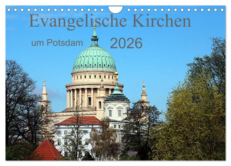 Produktbild: Evangelische Kirchen um Potsdam 2026 (Wandkalender 2026 DIN A4 quer), CALVENDO Monatskalender