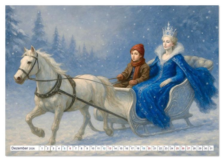 Produktbild: Hans Christian Andersen. Sein Leben, seine Werke (hochwertiger Premium Wandkalender 2026 DIN A2 quer), Kunstdruck in Hochglanz