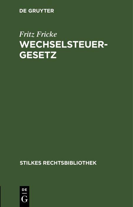Produktbild: Wechselsteuergesetz