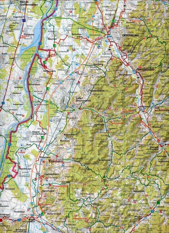 Produktbild: ADFC-Radtourenkarte 24 Schwarzwald Oberrhein