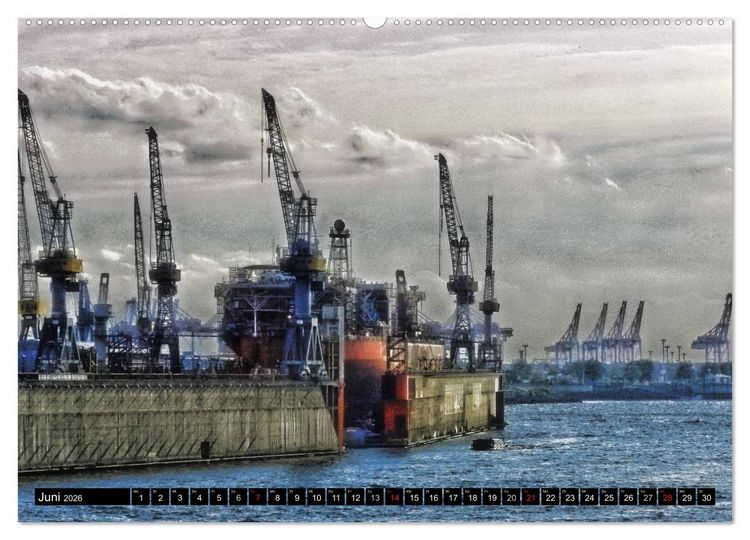 Produktbild: Faszination Hafen - Hamburg (hochwertiger Premium Wandkalender 2026 DIN A2 quer), Kunstdruck in Hochglanz