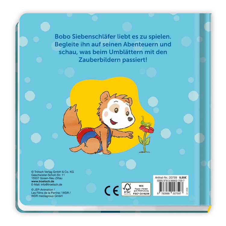 Produktbild: TR&Ouml;TSCH - Bobo Siebenschl&auml;fer Zauberbilder-Buch| Ab 18 Monate