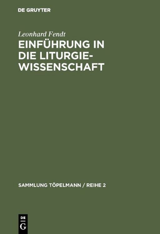 Produktbild: Einf&uuml;hrung in die Liturgiewissenschaft