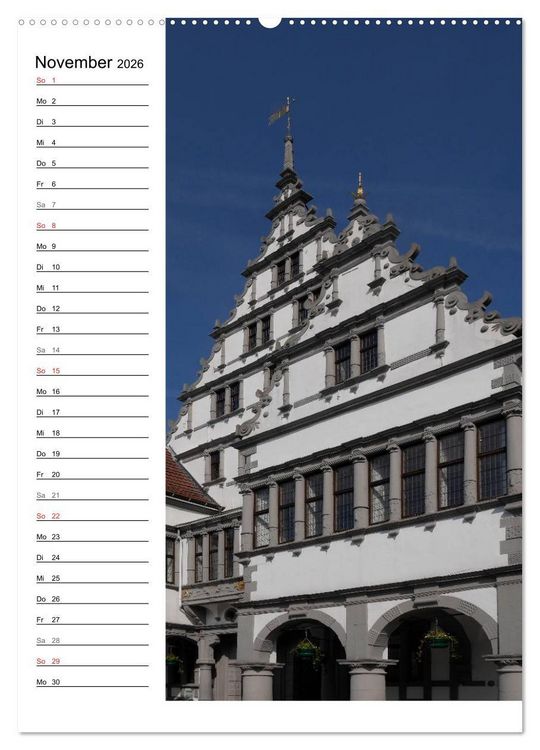 Produktbild: Streifz&uuml;ge durch Paderborn (Wandkalender 2026 DIN A2 hoch), CALVENDO Monatskalender