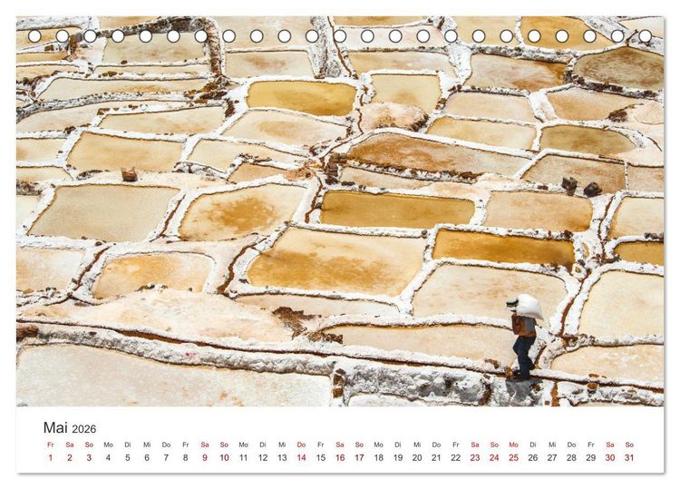 Produktbild: Geheimnisvolles Peru (Tischkalender 2026 DIN A5 quer), CALVENDO Monatskalender