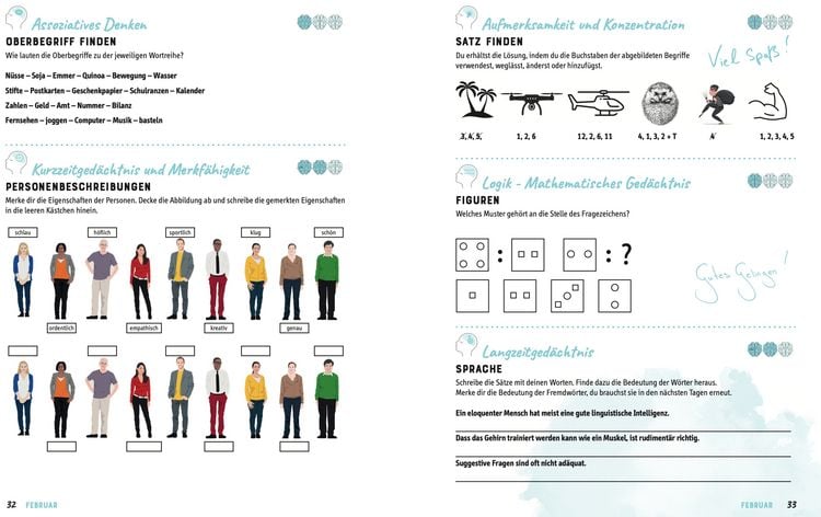 Produktbild: Gehirnjogging - 365 Strategien, R&auml;tsel und &Uuml;bungen f&uuml;r einen scharfen Verstand