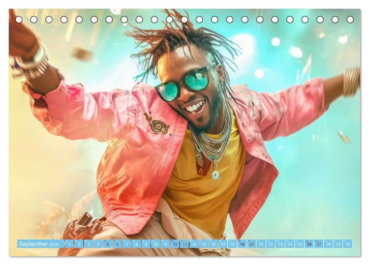 Produktbild: Feiern und Musik - Beschwingt dabei (Tischkalender 2026 DIN A5 quer), CALVENDO Monatskalender
