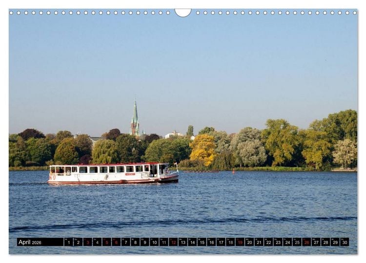 Produktbild: Hamburg - Alster (Wandkalender 2026 DIN A3 quer), CALVENDO Monatskalender