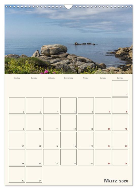 Produktbild: Sommertage in der Bretagne (Wandkalender 2026 DIN A3 hoch), CALVENDO Monatskalender