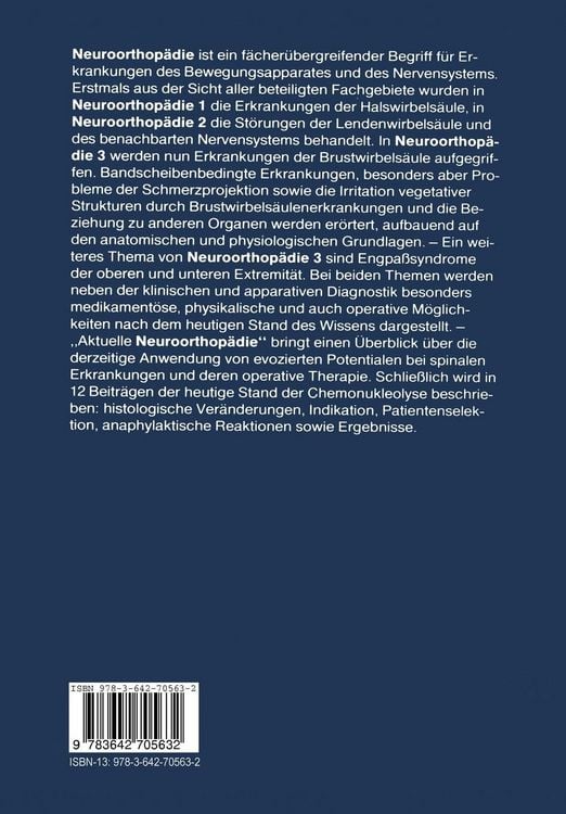 Produktbild: Brustwirbels&auml;ulenerkrankungen Engpa&szlig;syndrome, Chemonukleolyse, Evozierte Potentiale