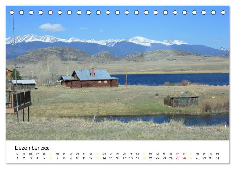 Produktbild: Colorado, USA - Ausflugsziele rund um Colorado Springs (Tischkalender 2026 DIN A5 quer), CALVENDO Monatskalender