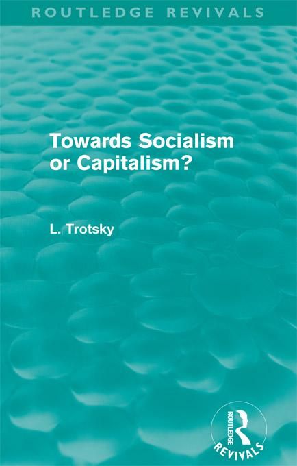 Produktbild: Towards Socialism or Capitalism? (Routledge Revivals)