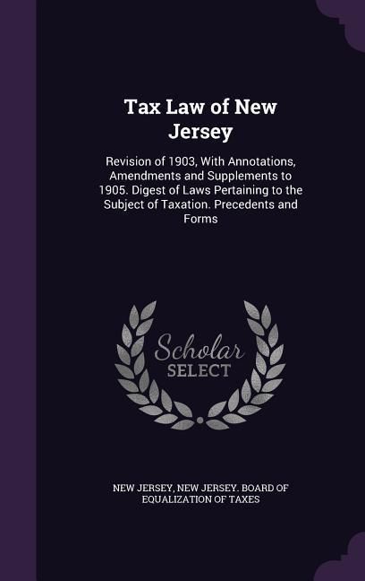 Produktbild: Tax Law of New Jersey