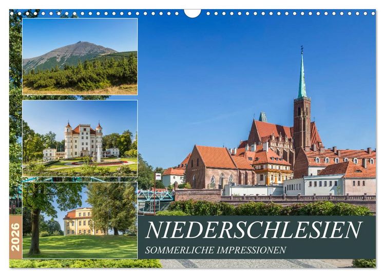 Produktbild: NIEDERSCHLESIEN Sommerliche Impressionen (Wandkalender 2026 DIN A3 quer), CALVENDO Monatskalender