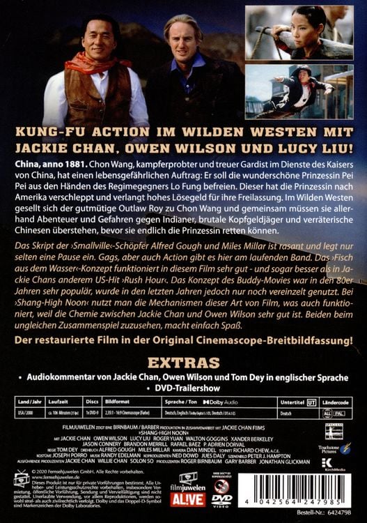 Shanghai Nights Jackie Chan Western Film Shanghai Noon Movie