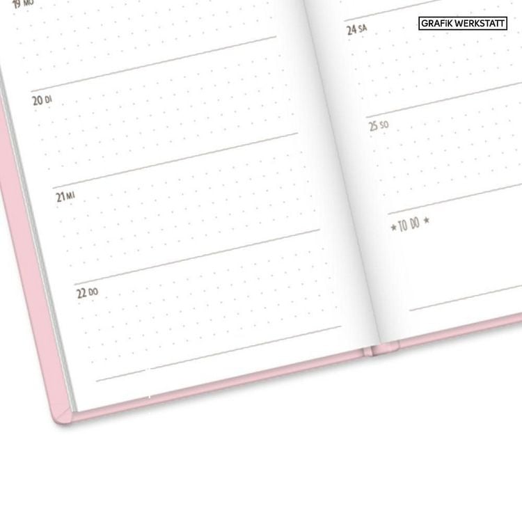 Produktbild: Terminplaner Lederlook 2027 Rosa