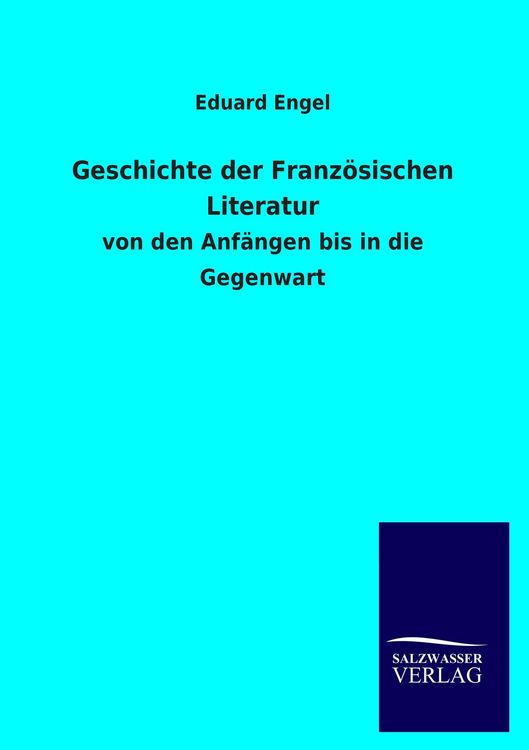 Produktbild: Geschichte der Franz&ouml;sischen Literatur