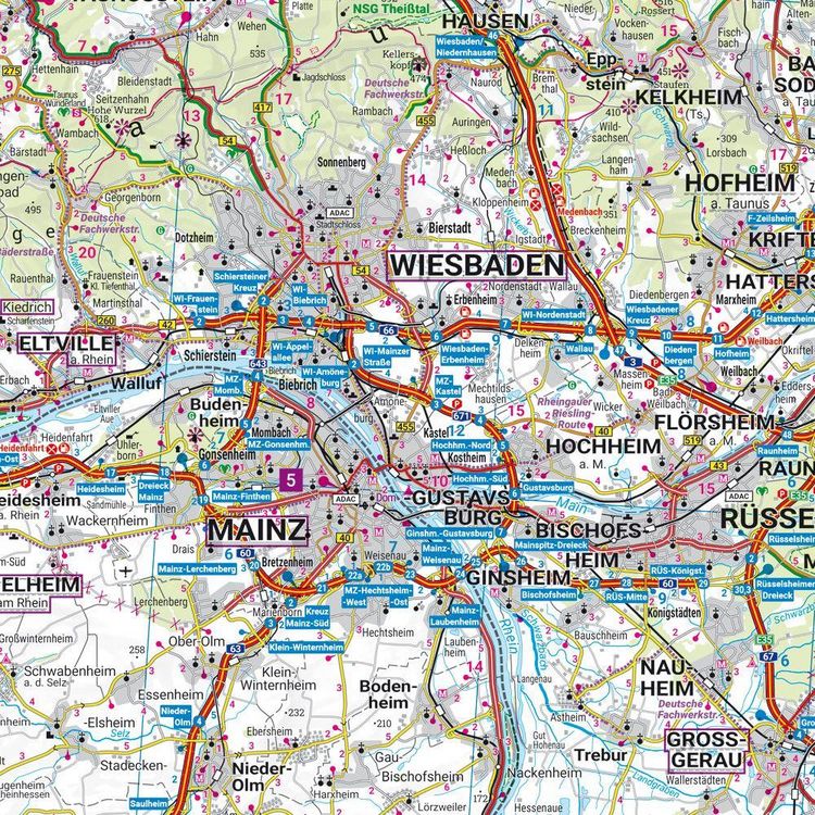 Produktbild: Freytag & berndt Stra&szlig;enkarte Eifel - Mosel - Hunsr&uuml;ck - Westerwald 1:150.000