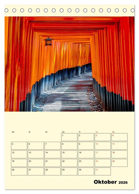 Produktbild: Japan - Hightech und viel Tradition (Tischkalender 2026 DIN A5 hoch), CALVENDO Monatskalender