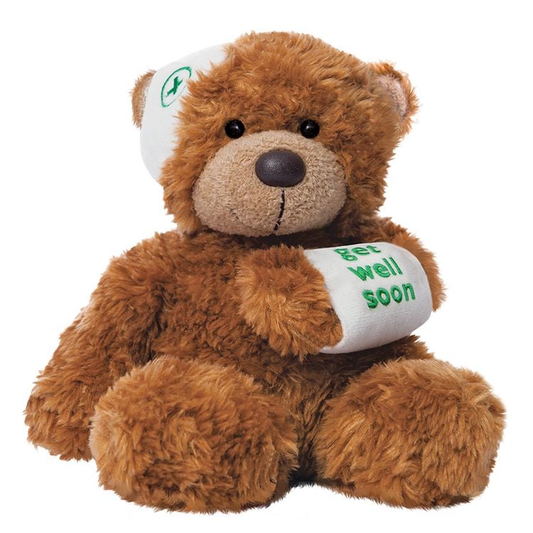Produktbild: Aurora 60384 - Bonnie Brown Get Well Soon, Gute Besserung-Teddyb&auml;r, Pl&uuml;sch, 16 cm