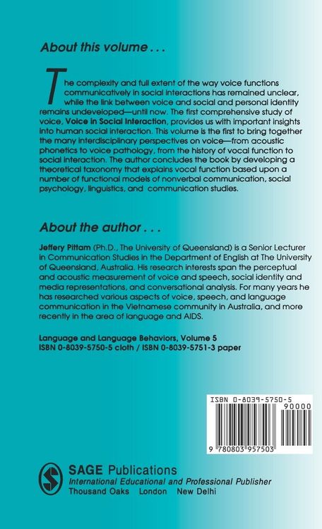 Produktbild: Voice in Social Interaction