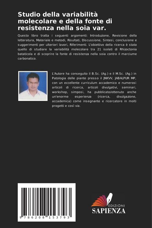 Produktbild: Studio della variabilit&agrave; molecolare e della fonte di resistenza nella soia var.