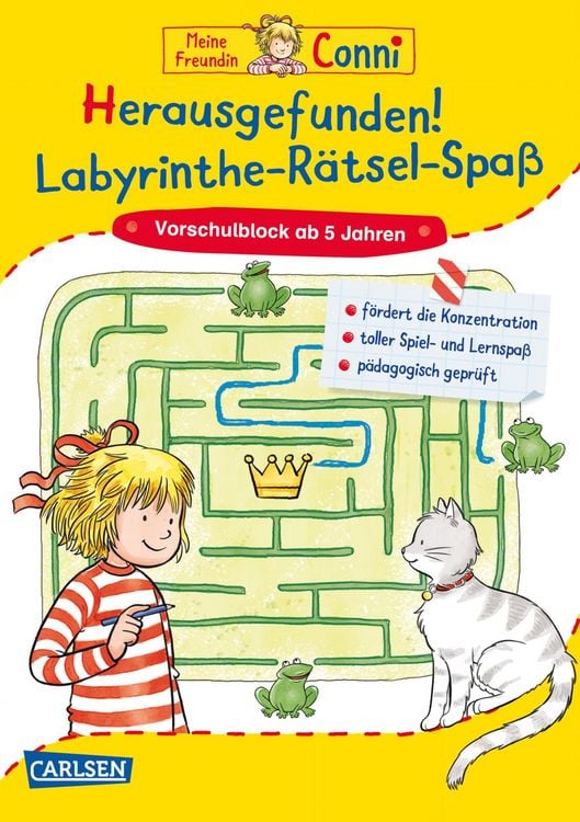 Produktbild: Conni Gelbe Reihe (Besch&auml;ftigungsbuch): Herausgefunden! Labyrinthe-R&auml;tsel-Spa&szlig;