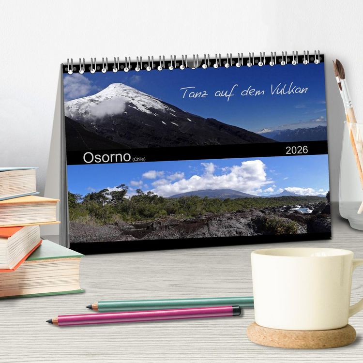 Produktbild: Tanz auf dem Vulkan - Osorno (Chile) (Tischkalender 2026 DIN A5 quer), CALVENDO Monatskalender