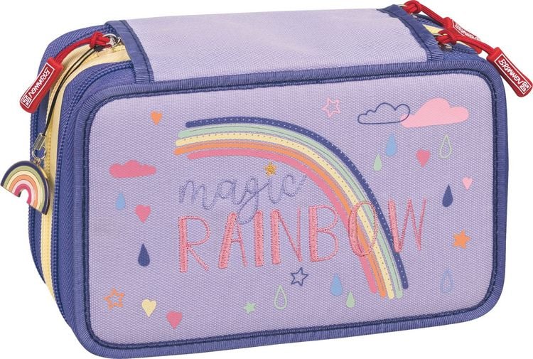 Produktbild: Brunnen Federm&auml;ppchen Magic Rainbow &brvbar; 3 Rei&szlig;verschl&uuml;sse, helllila