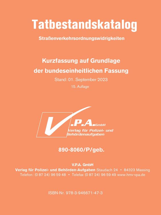 Produktbild: Bundeseinheitlicher Tatbestandskatalog Polizeifassung, gebunden