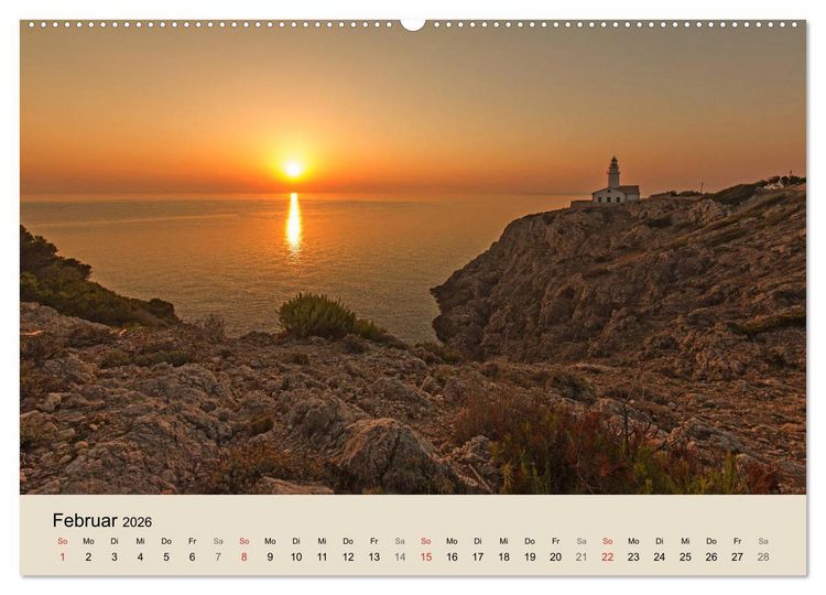 Produktbild: Mallorca - Traumhafte Balearen Insel (Wandkalender 2026 DIN A2 quer), CALVENDO Monatskalender