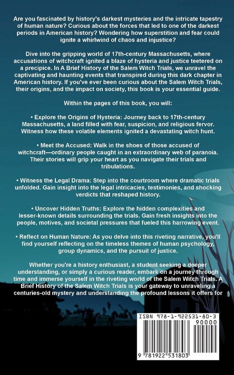 Produktbild: A Brief History of the Salem Witch Trials - Witchcraft Hysteria and Justice in 17th Century Massachusetts