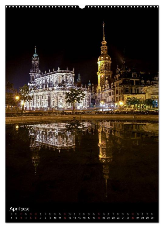 Produktbild: Die wundersch&ouml;ne Stadt Dresden (Wandkalender 2026 DIN A2 hoch), CALVENDO Monatskalender