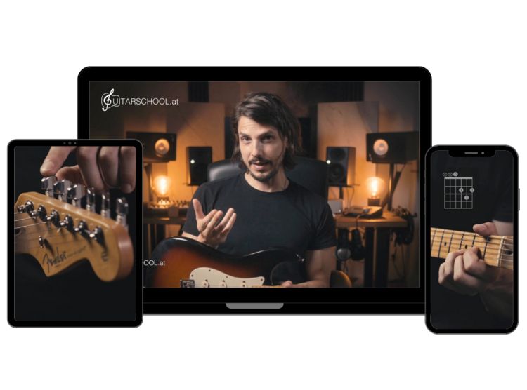 Produktbild: E-Gitarre Lernen f&uuml;r Anf&auml;nger - Das E-Gitarrenbuch f&uuml;r Erwachsene inkl. Online Videokurs, Noten + Tabs