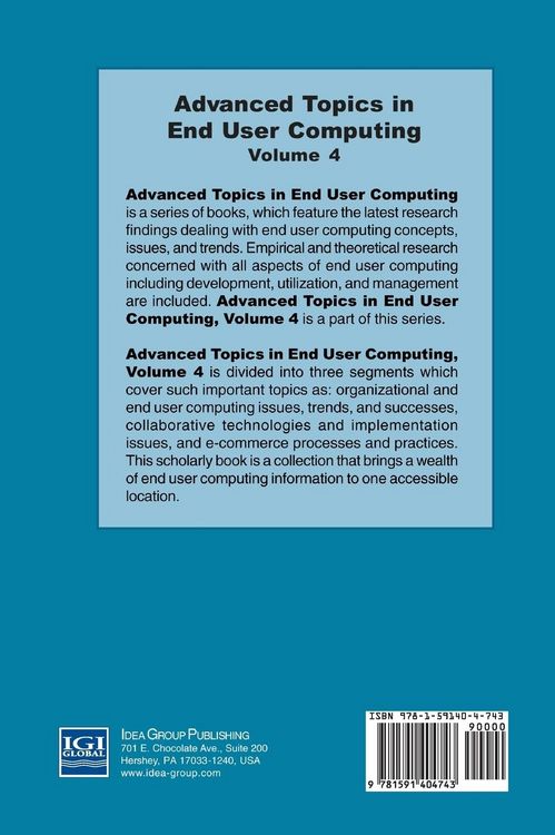 Produktbild: Advanced Topics in End User Computing, Volume 4