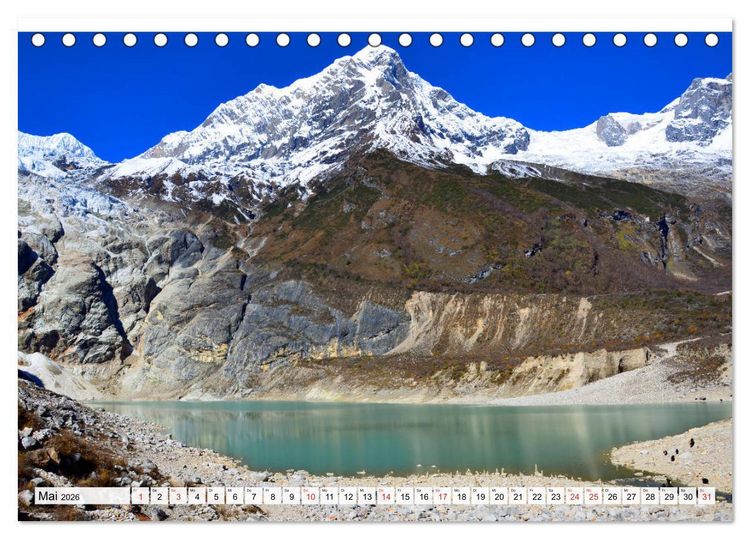 Produktbild: NEPAL, die Umrundung des Manaslu (Tischkalender 2026 DIN A5 quer), CALVENDO Monatskalender