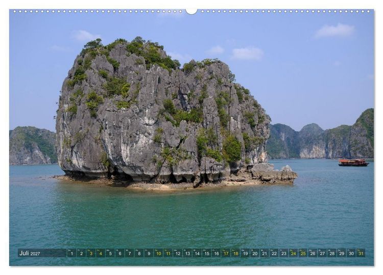 Produktbild: Naturwunder - Halong Bucht (Wandkalender 2027 DIN A2 quer), CALVENDO Monatskalender