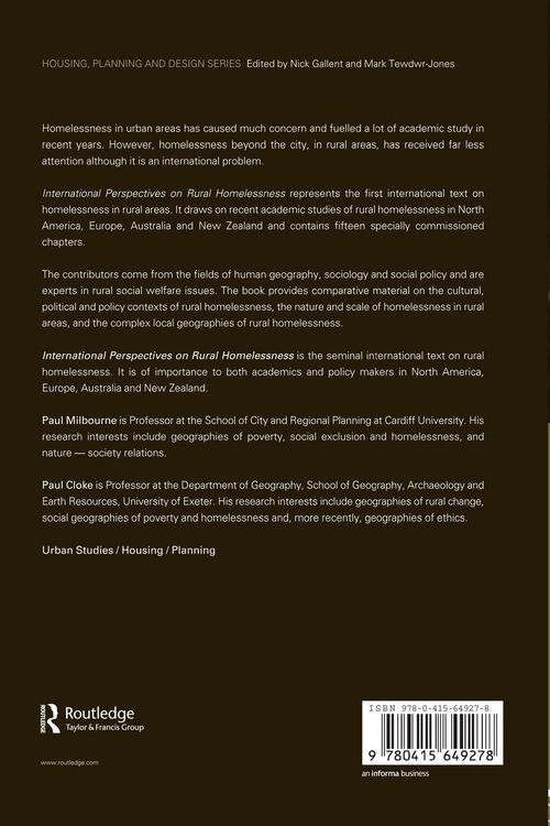 Produktbild: International Perspectives on Rural Homelessness
