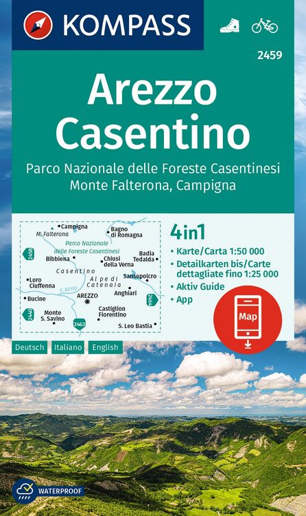 Produktbild: KOMPASS Wanderkarte 2459 Arezzo, Casentino, Parco Nazionale delle Foreste Casentinesi, Monte Falterona, Campigna 1:50.000